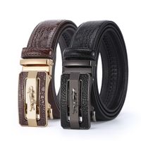 Business Geometric Alloy Leather Men's Leather Belts main image 6