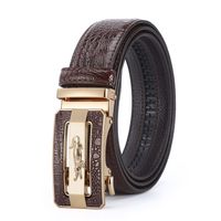 Business Geometric Alloy Leather Men's Leather Belts main image 3