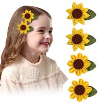 Cute Sunflower Christmas Tree Cloth Hair Clip main image 1
