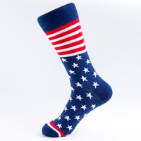 Men's Casual National Flag Stripe Cotton Jacquard Ankle Socks sku image 2