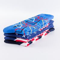 Men's Casual National Flag Stripe Cotton Jacquard Ankle Socks main image 4