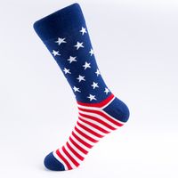 Men's Casual National Flag Stripe Cotton Jacquard Ankle Socks sku image 3
