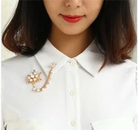 Mode Fleur Alliage Placage Perles Artificielles Femmes Broches main image 5