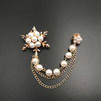 Mode Fleur Alliage Placage Perles Artificielles Femmes Broches main image 1