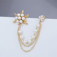Mode Fleur Alliage Placage Perles Artificielles Femmes Broches main image 2
