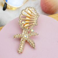 Fairy Style Bow Knot Metal Inlay Rhinestones Pearl Hair Clip 1 Piece sku image 8