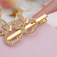 Fairy Style Bow Knot Metal Inlay Rhinestones Pearl Hair Clip 1 Piece main image 4