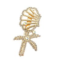 Fairy Style Bow Knot Metal Inlay Rhinestones Pearl Hair Clip 1 Piece main image 2