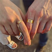 Fashion Butterfly Alloy Plating Couple Rings main image 1