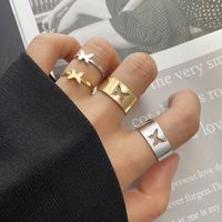 Fashion Butterfly Alloy Plating Couple Rings main image 5