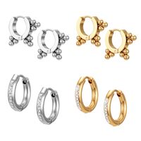 Fashion Irregular Circle Stainless Steel Plating Hoop Earrings 1 Pair main image 1