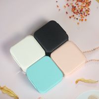 Fashion Solid Color Pu Leather Jewelry Boxes 1 Piece main image 2