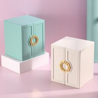 Fashion Solid Color Pu Alloy Jewelry Boxes 1 Piece main image 3