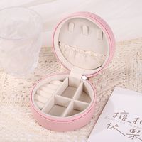 Elegant Retro Solid Color Pu Leather Jewelry Boxes sku image 3