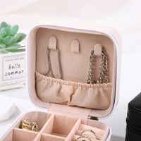 Fashion Solid Color Pu Leather Jewelry Boxes main image 4