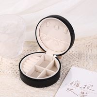 Elegant Retro Solid Color Pu Leather Jewelry Boxes sku image 2
