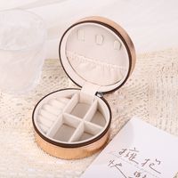 Elegant Retro Solid Color Pu Leather Jewelry Boxes sku image 4