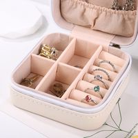 Fashion Solid Color Pu Leather Jewelry Boxes main image 2