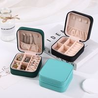 Fashion Solid Color Pu Leather Jewelry Boxes main image 6