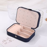 Fashion Solid Color Pu Leather Jewelry Boxes sku image 1