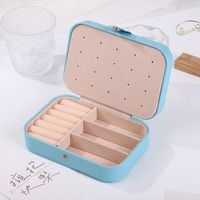 Fashion Solid Color Pu Leather Jewelry Boxes sku image 4