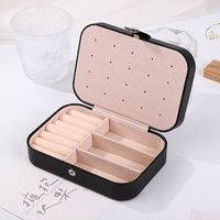 Fashion Solid Color Pu Leather Jewelry Boxes sku image 3