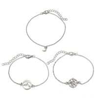 Simple Style Mountain Star Moon Alloy Unisex Bracelets 3 Piece Set main image 2