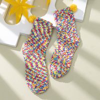 Women's Fashion Colorful Coral Fleece Ankle Socks main image 1