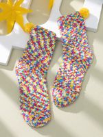 Women's Fashion Colorful Coral Fleece Ankle Socks main image 2