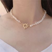 Elegant Geometric Pearl Gold Plated Necklace main image 6