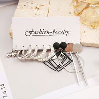 Fashion Round Heart Shape Alloy Plating Inlay Pearl Women's Drop Earrings 1 Set main image 4