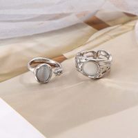 Fashion Solid Color Alloy Hollow Out Inlay Zircon Women's Open Ring 1 Piece main image 4