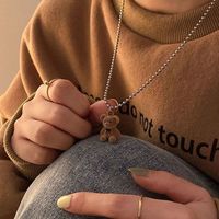 Cute Bear Alloy Plating Women's Pendant Necklace 1 Piece main image 1