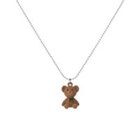 Cute Bear Alloy Plating Women's Pendant Necklace 1 Piece main image 5
