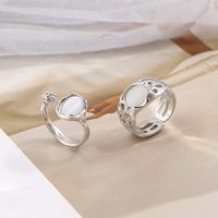 Fashion Solid Color Alloy Hollow Out Inlay Zircon Women's Open Ring 1 Piece main image 3