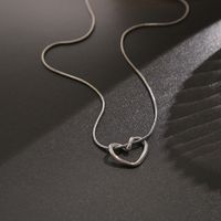 Fashion Heart Shape Alloy Plating Women's Necklace 1 Piece main image 4