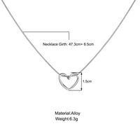 Fashion Heart Shape Alloy Plating Women's Necklace 1 Piece main image 2
