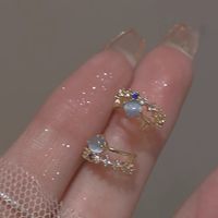 Fashion Geometric Alloy Plating Opal Women's Earrings 1 Pair main image 1