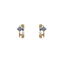 Fashion Geometric Alloy Plating Opal Women's Earrings 1 Pair main image 4