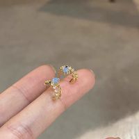 Fashion Geometric Alloy Plating Opal Women's Earrings 1 Pair main image 5