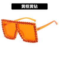 Trendy Diamond-studded Cool Big Box Sunglasses Women Fashion Sunglasses Wholesale Nihaojewelry sku image 13
