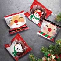 Christmas Fashion Snowman Plastic Gift Wrapping Supplies 1 Set sku image 1