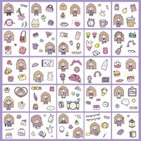 Momo Sauce Cartoon Journal Stickers Set Pet Waterproof Stickers Cute Gift Box Water Cup Sticker Decoration Hand Account Stickers main image 3