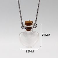 Fashion Heart Shape Glass Handmade Unisex Pendant Necklace 1 Piece sku image 8