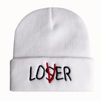 Unisex Fashion Letter Solid Color Crimping Wool Cap main image 2