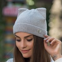 Women's Basic Letter Solid Color Wool Cap main image 2