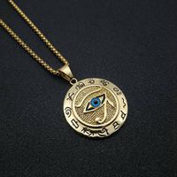 Fashion Eye Stainless Steel Plating Pendant Necklace 1 Piece main image 3
