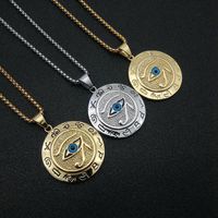 Fashion Eye Stainless Steel Plating Pendant Necklace 1 Piece main image 1