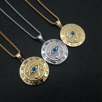 Fashion Eye Stainless Steel Plating Pendant Necklace 1 Piece main image 6
