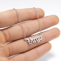 Stainless Steel Retro Plating Letter Pendant Necklace sku image 6